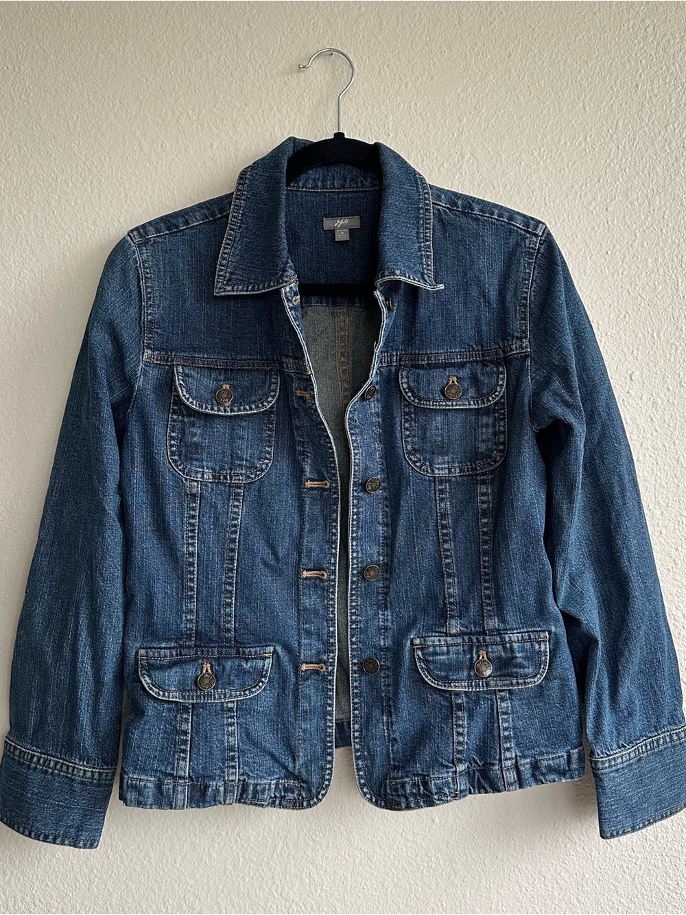 J. Jill Classic Blue Denim Jacket Size Small